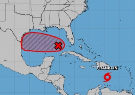 Tropical disturbance map